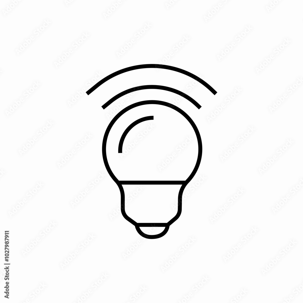 smart light bulb icon sign vector smart light bulb icon sign vector