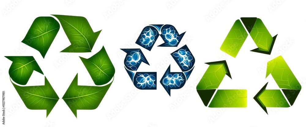 Obraz premium Recycling Symbols from Natural Elements