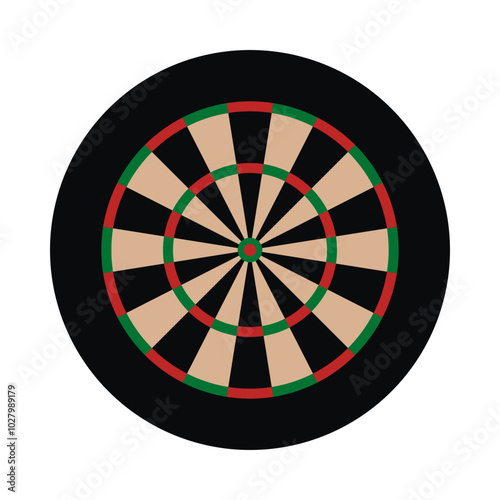Dartboard illustration for a game of darts vector