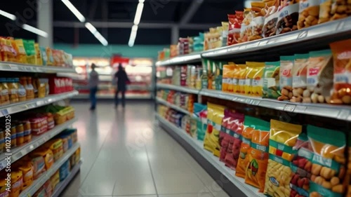 Wallpaper Mural shopping cart in supermarket Torontodigital.ca