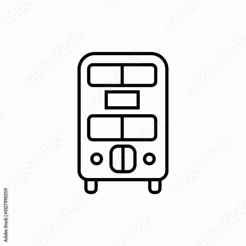 bus front view icon sign vector