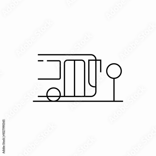bus transportation icon sign vector