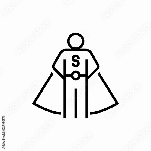 superman full growth icon sign vector