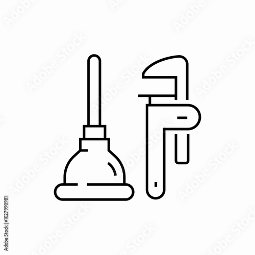 toilet sucker icon sign vector