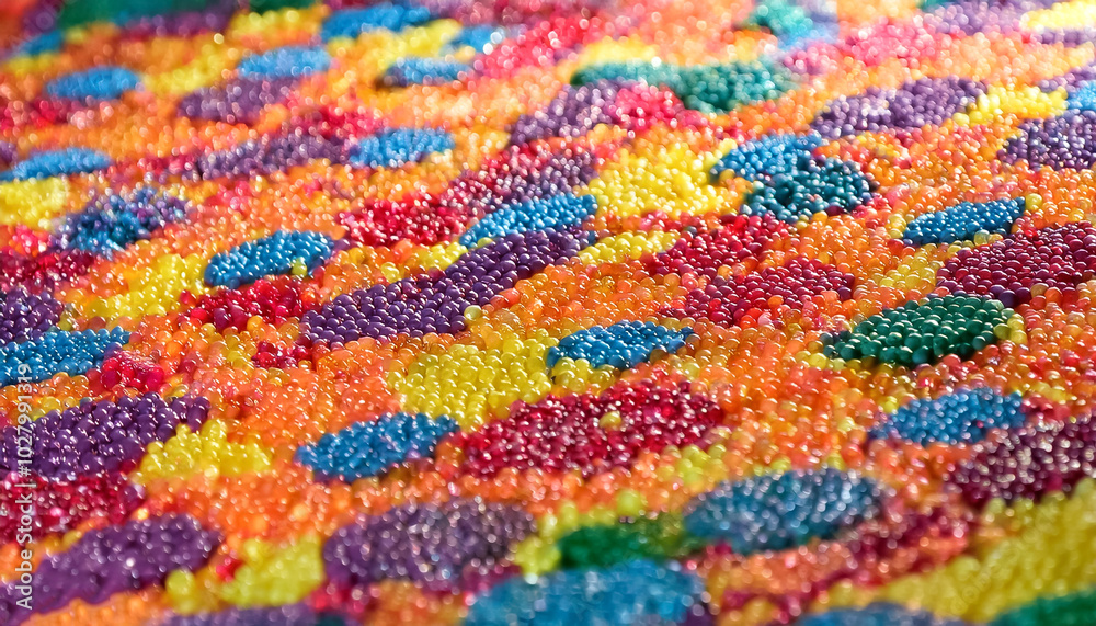 Obraz premium Colorful candy sprinkles spread surface, background and texture