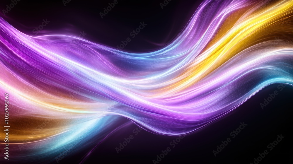 Vibrant abstract wave of colorful light Vibrant abstract wave of colorful light
