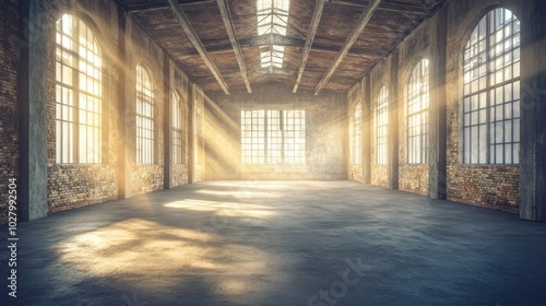 Sunlight Streaming Through an Empty Spacious Room