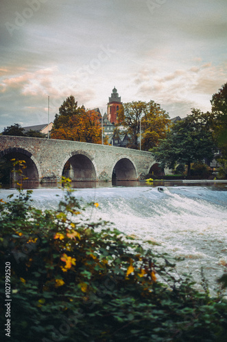 Wetzlar Alte Lahnbrücke mit Domblick
