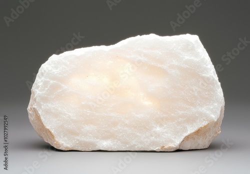 Closeup of a large natural quartz crystal rock sample