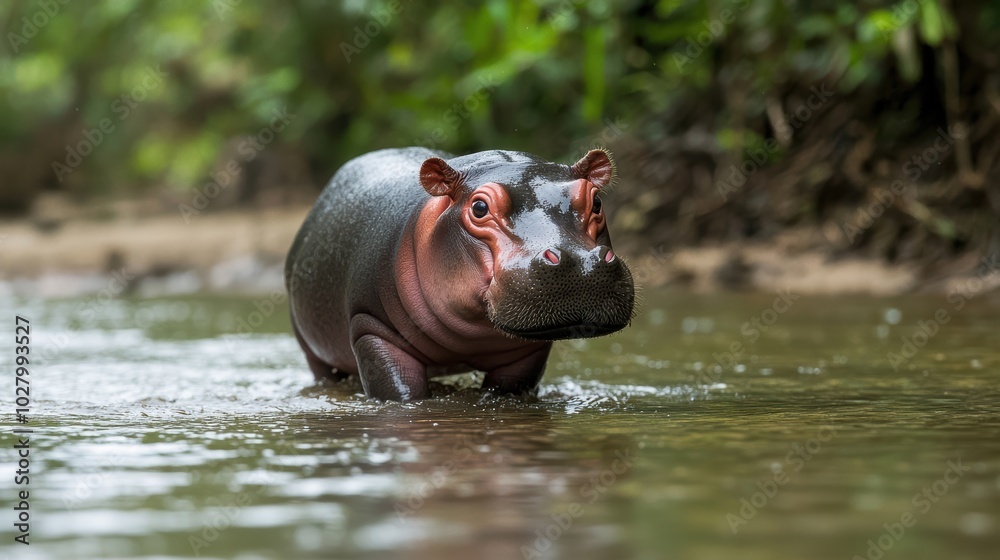 Hippopotamus in the water Hippopotamus in the water