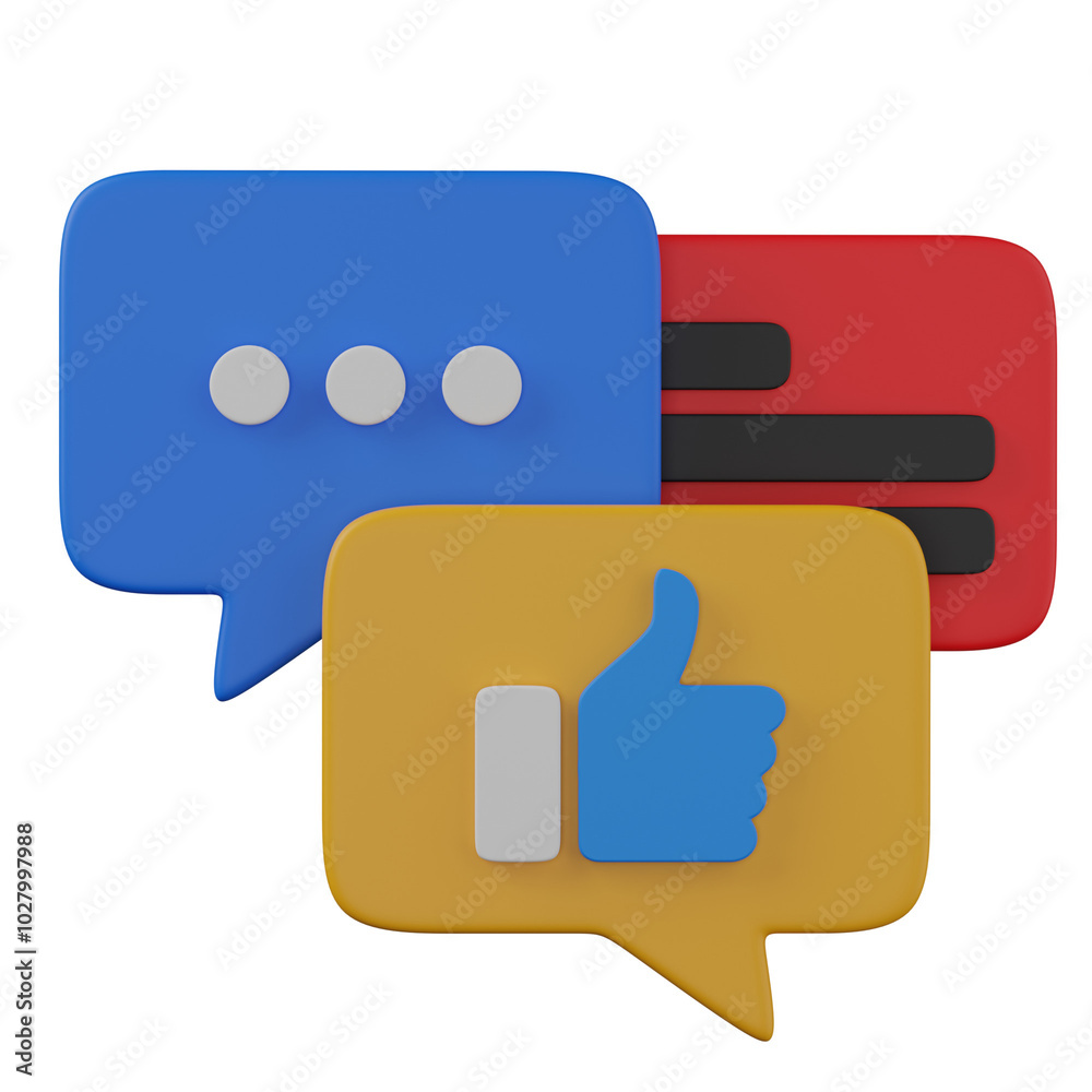 3d render Social media chating illustration 3d render Social media chating illustration