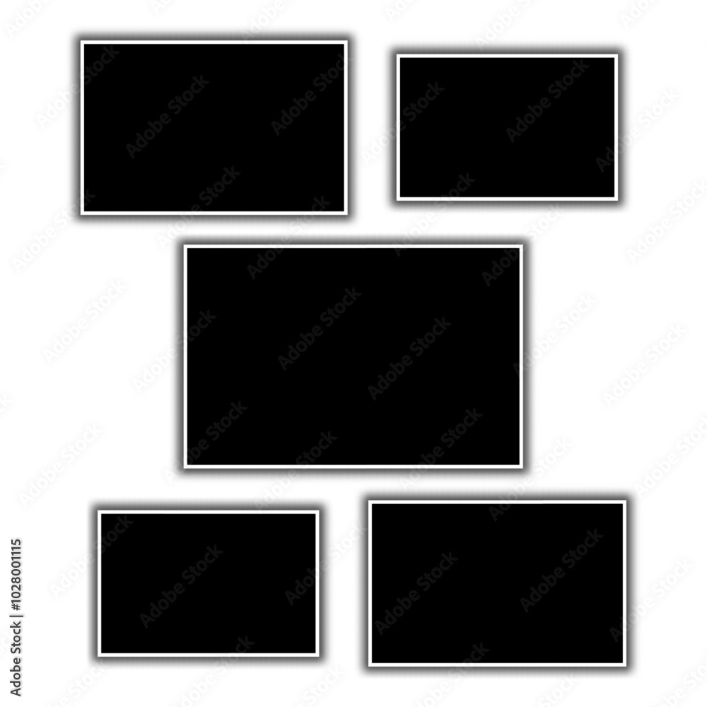 Photo frames. Blank photo collage template made of many parts. Eps 10 Photo frames. Blank photo collage template made of many parts. Eps 10