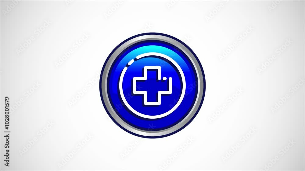 Plus icon design animation medical and healthcare concept