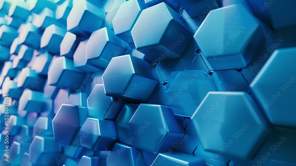 Three-Dimensional Cyan Geometric Marvels Three-Dimensional Cyan Geometric Marvels