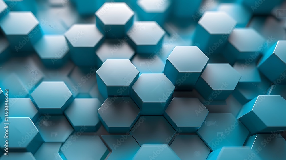 Intricate Cyan Hexagon Marble Art Intricate Cyan Hexagon Marble Art