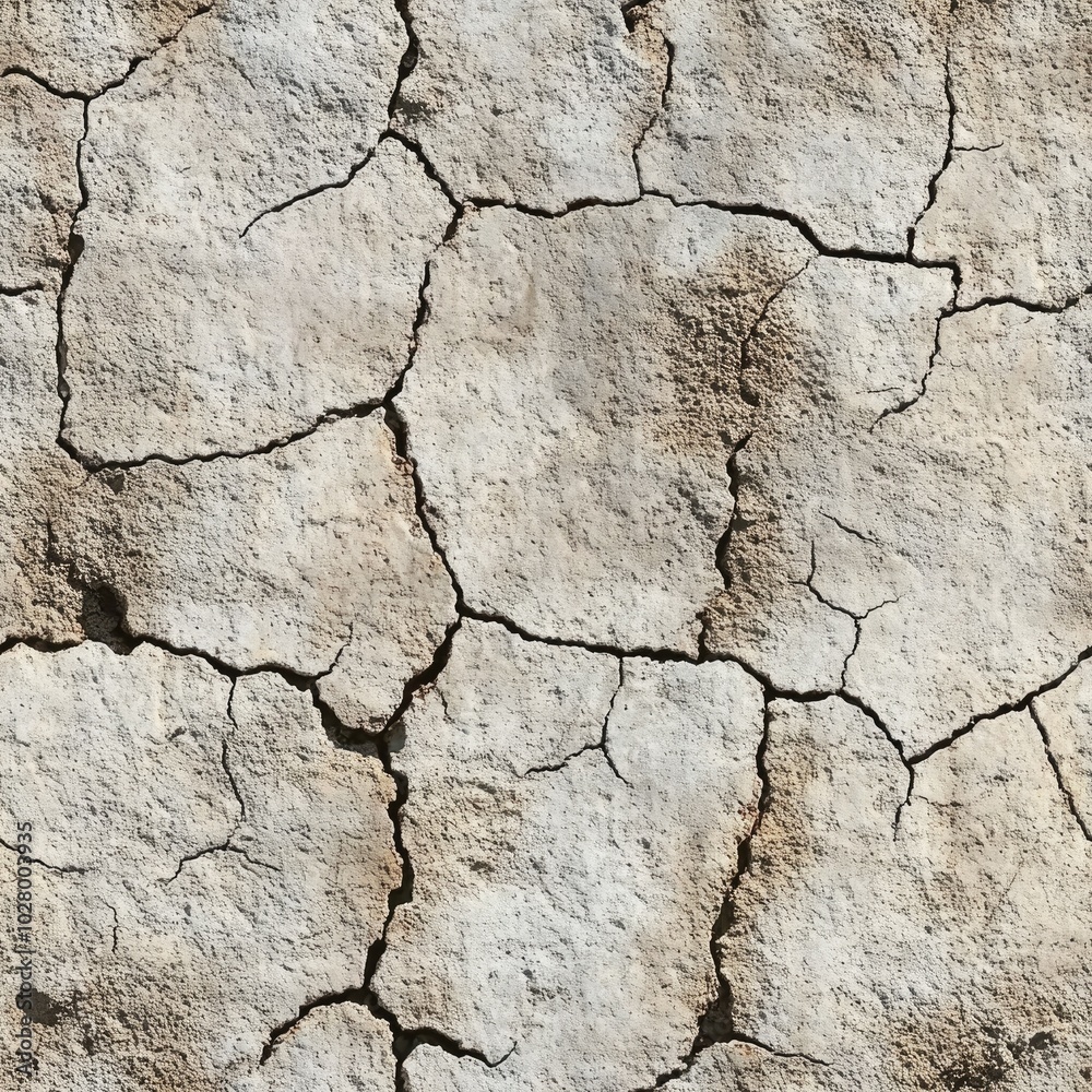 seamless concrete texture with deep cracks and rough surface