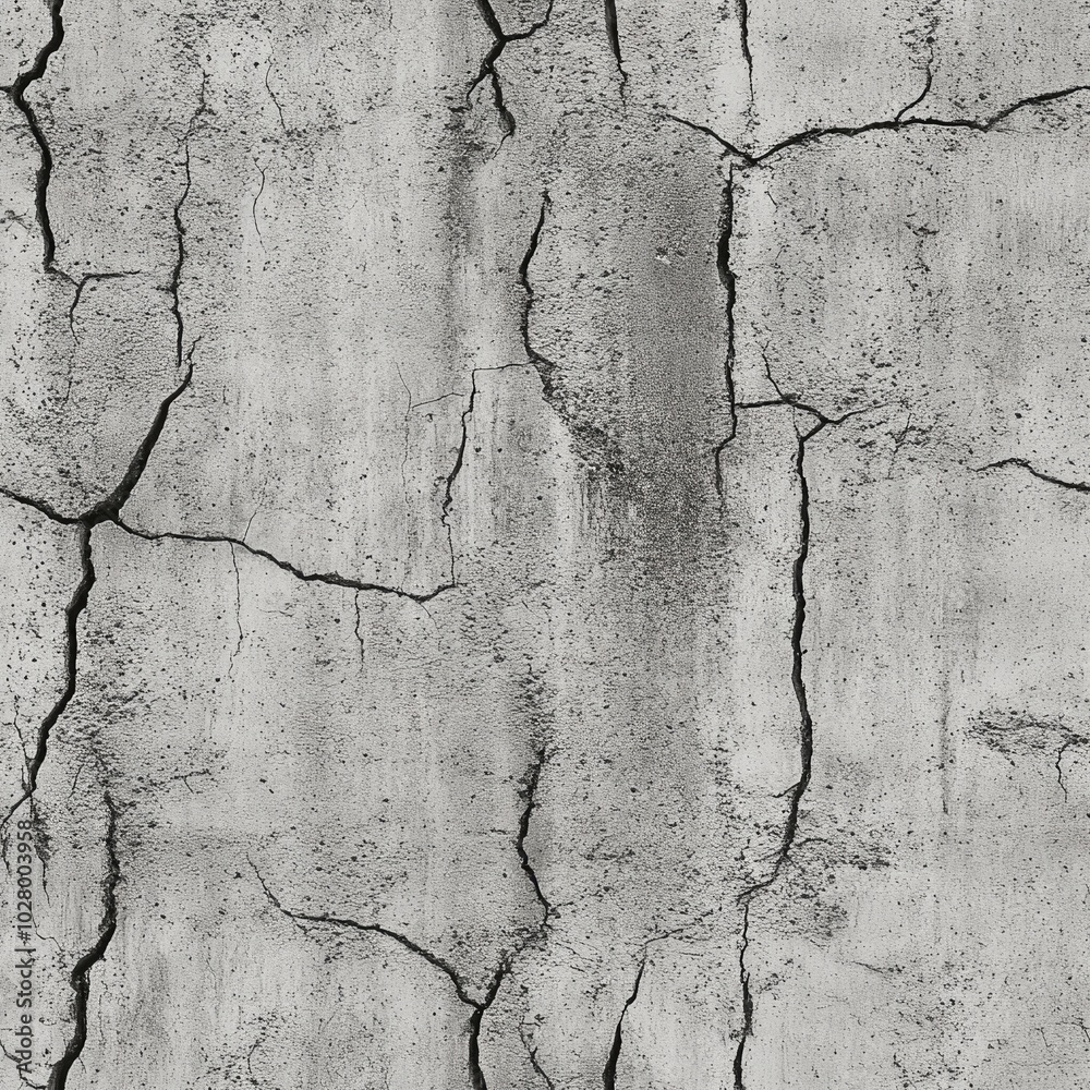 Obraz premium seamless concrete texture with deep cracks and rough surface