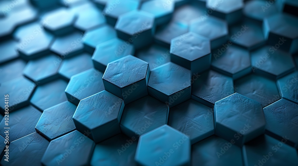 The Art of Intricate Cyan Hexagonal Marble The Art of Intricate Cyan Hexagonal Marble