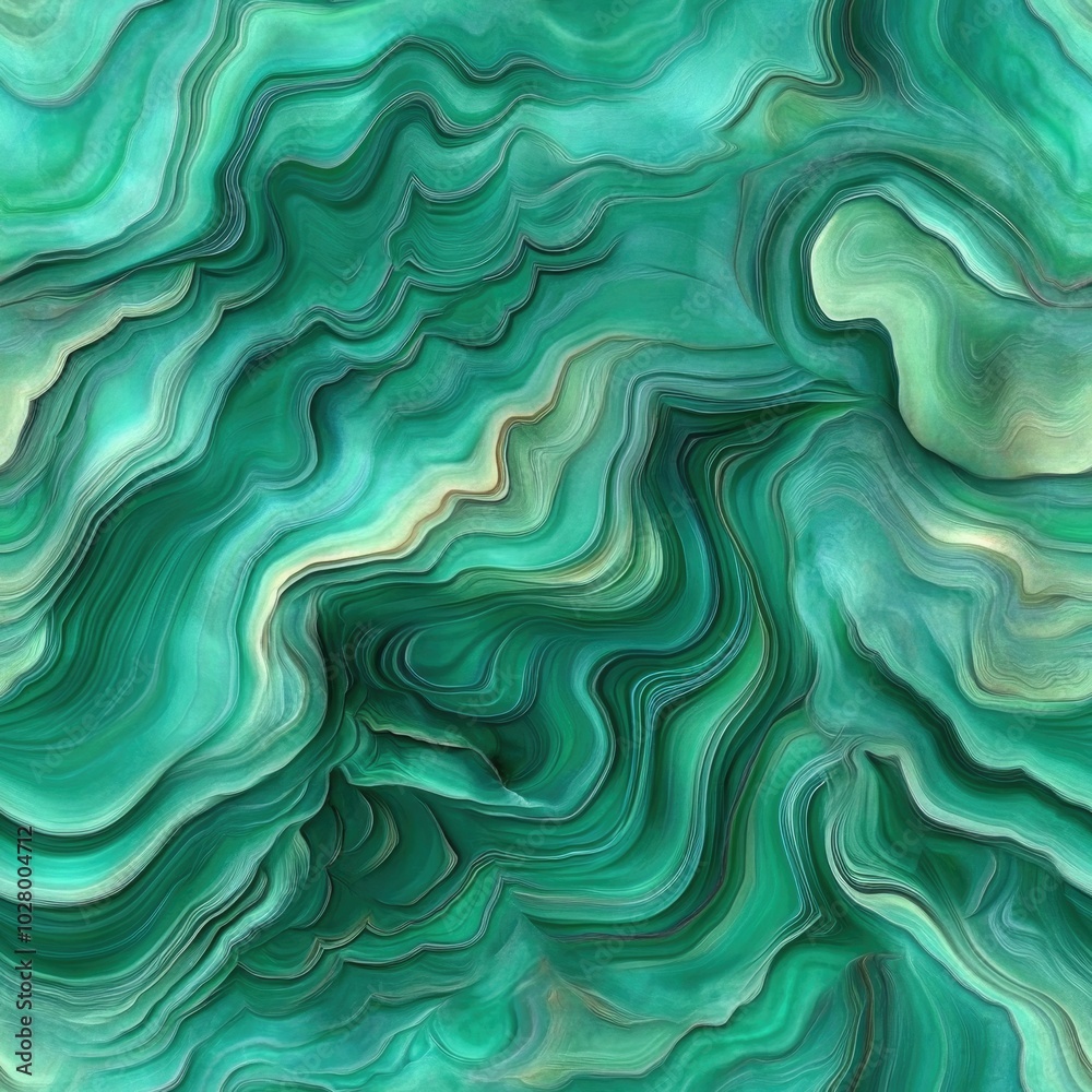 Obraz premium seamless malachite texture with intricate patterns
