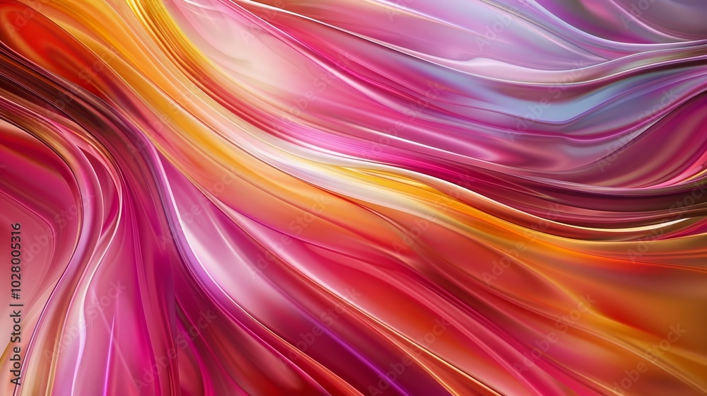 Obraz premium Abstract background with colorful waves flowing in harmony, creating a sense of movement and energy
