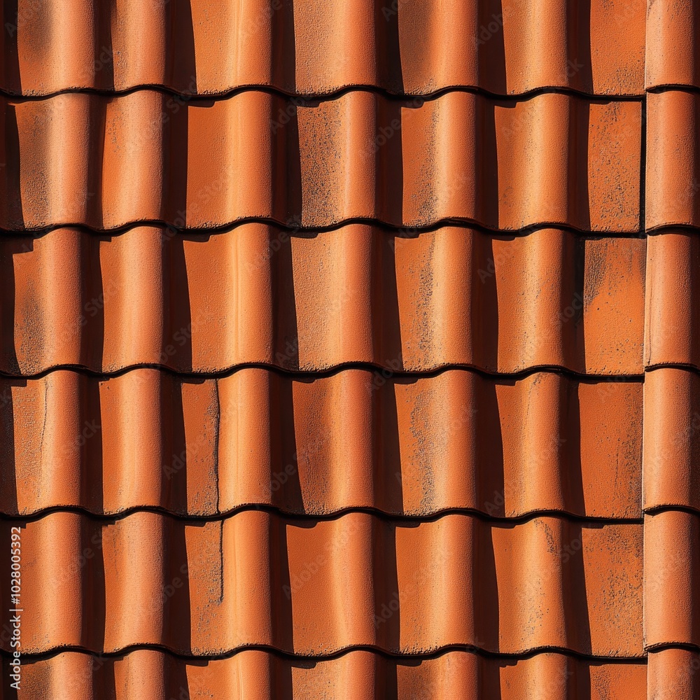 Photo of a seamless roof tile texture with polished red clay tiles Photo of a seamless roof tile texture with polished red clay tiles