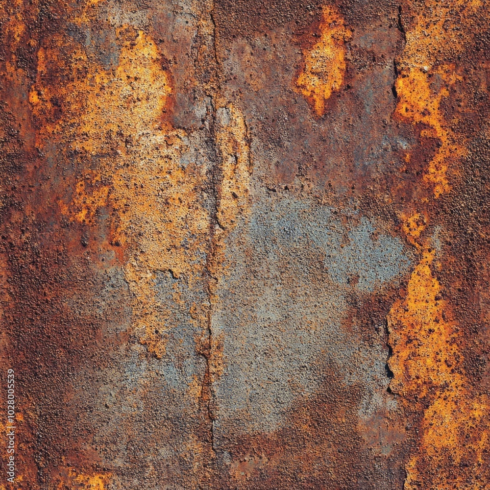 Photo of a seamless rusted brass texture, weathered look, deep rust patches Photo of a seamless rusted brass texture, weathered look, deep rust patches