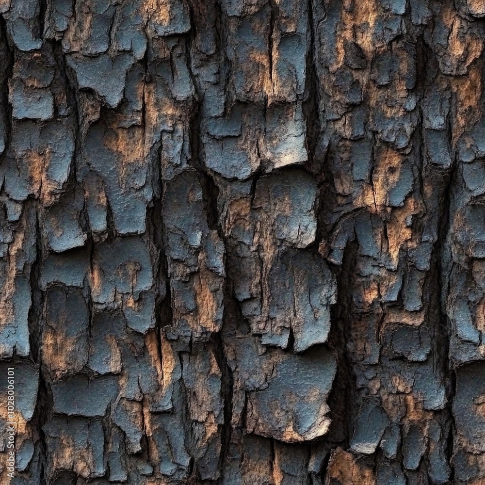 Photo of a seamless texture of black locust bark Photo of a seamless texture of black locust bark