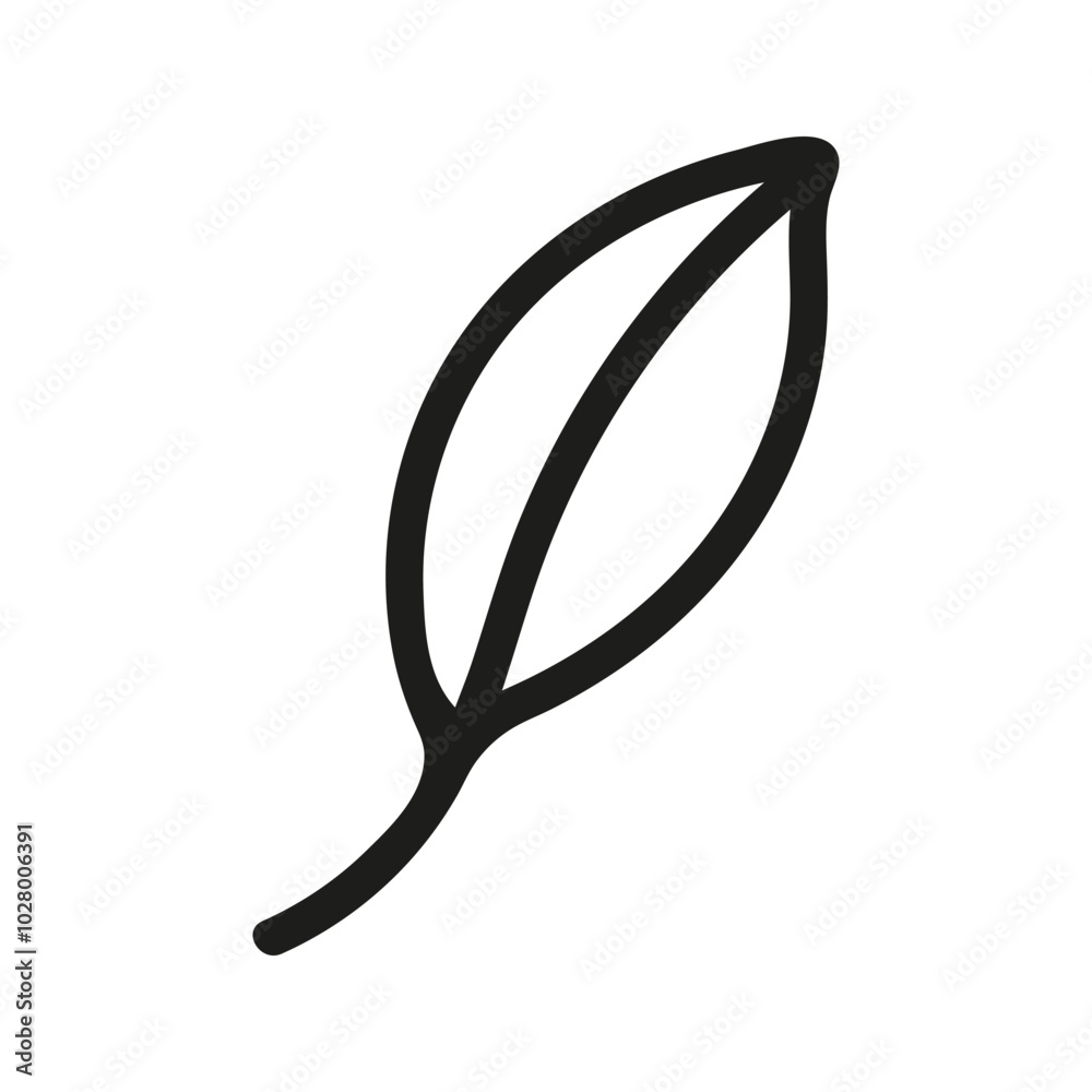 Hand drawn simple tea leaves, herbal. Linear doodle clipart Hand drawn simple tea leaves, herbal. Linear doodle clipart