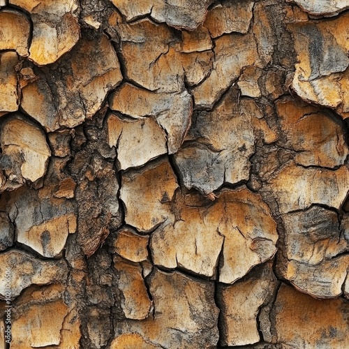 Photo of a seamless texture of eucalyptus bark