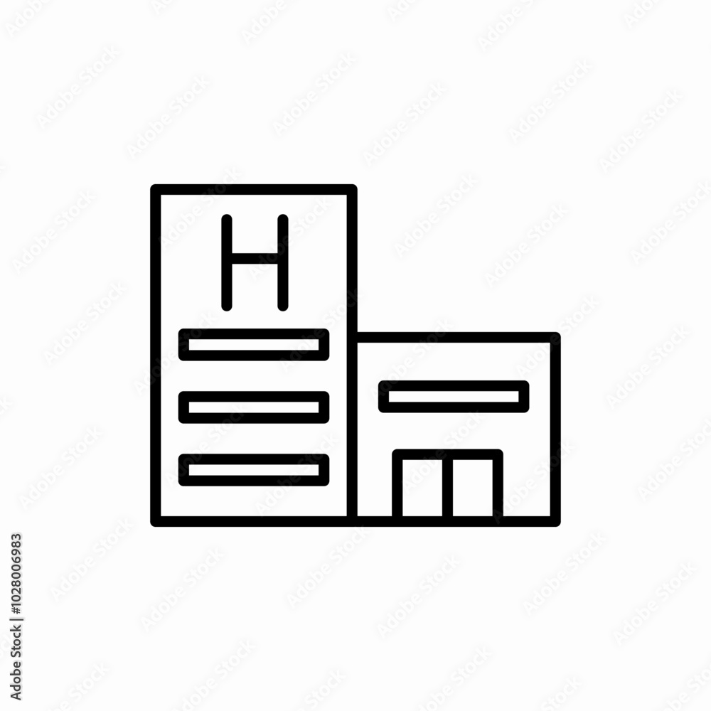 building hospital icon sign vector building hospital icon sign vector