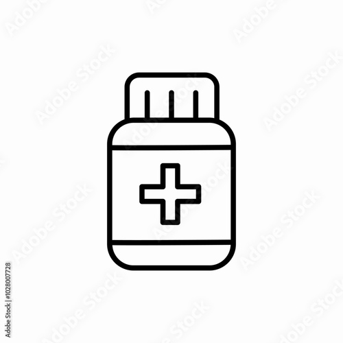 medical bottle icon sign vector