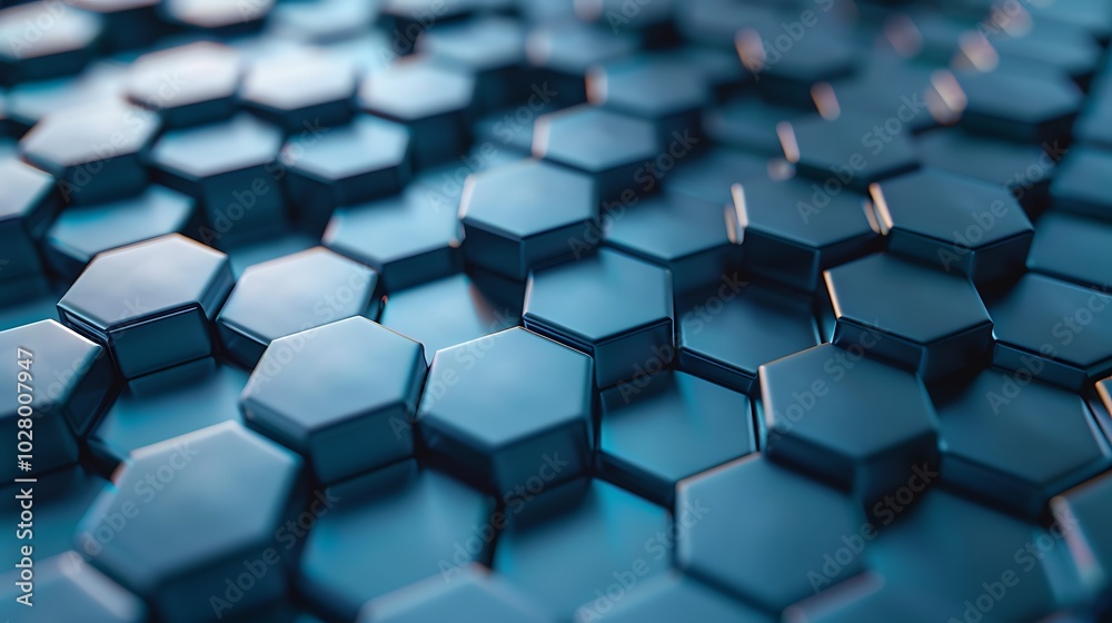 Cyan Hexagons: An Intricate Marble Design Cyan Hexagons: An Intricate Marble Design
