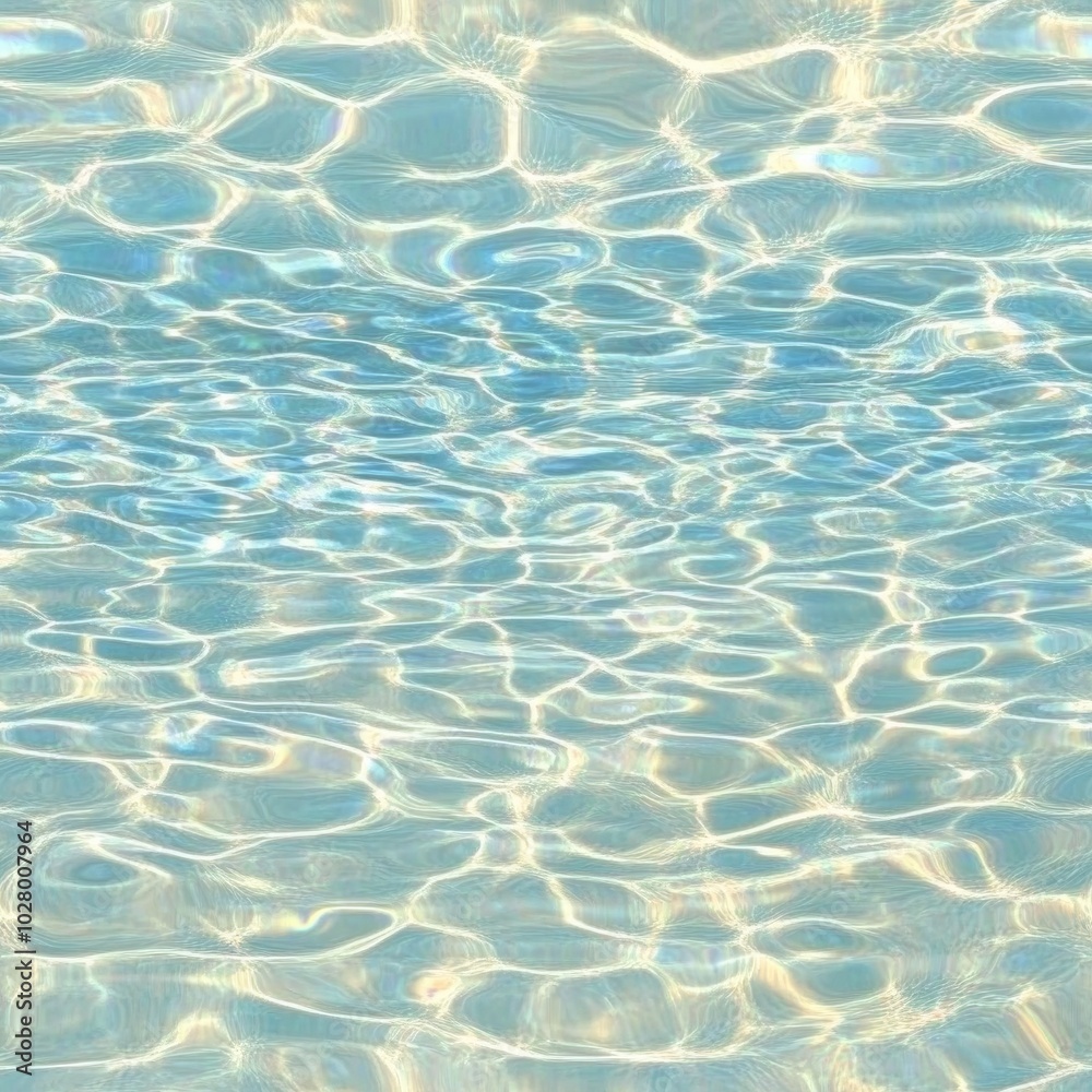Fototapeta premium Photorealistic seamless texture of crystal-clear shallow sea water