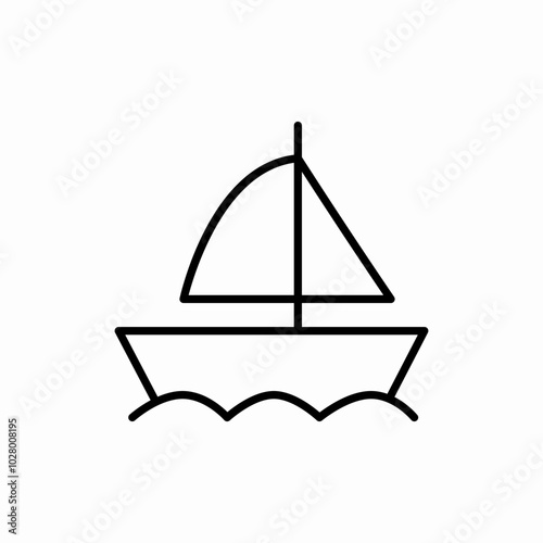 sail boat icon sign vector