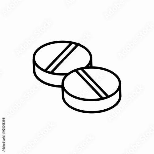two round pills icon sign vector
