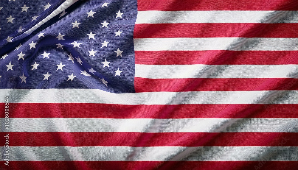Fototapeta premium american flag wave close up