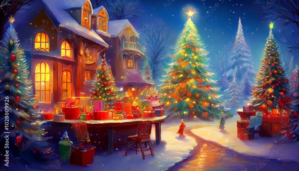 Fototapeta premium christmas and new year holidays concept