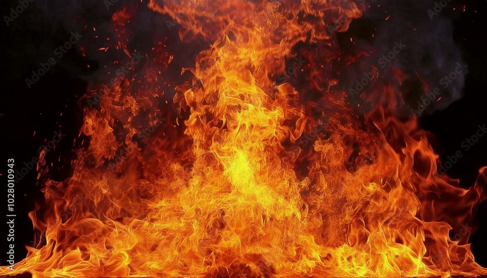 Fototapeta premium fire abstract background of fire and flames burning big flame slow motion