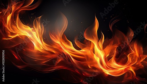 flame fires burn lights on a black background fire flames on black background abstract fire flame background