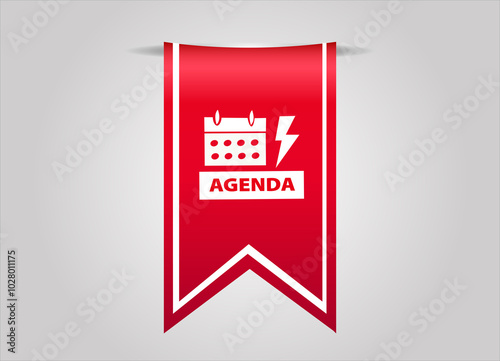 red flat sale web banner for agenda banner and poster