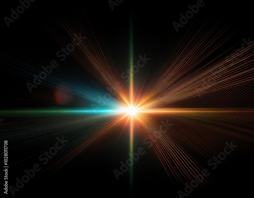 lens flare effect on black background abstract sun burst sunflare for screen mode using sunflares nature abstract rainbow colourful backdrop blinking sun burst lens flare optical rays photo