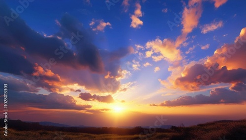 strangely shaped clouds and sunlight natural landscape at sunset colorful sky cloud natural background 4k time lapse