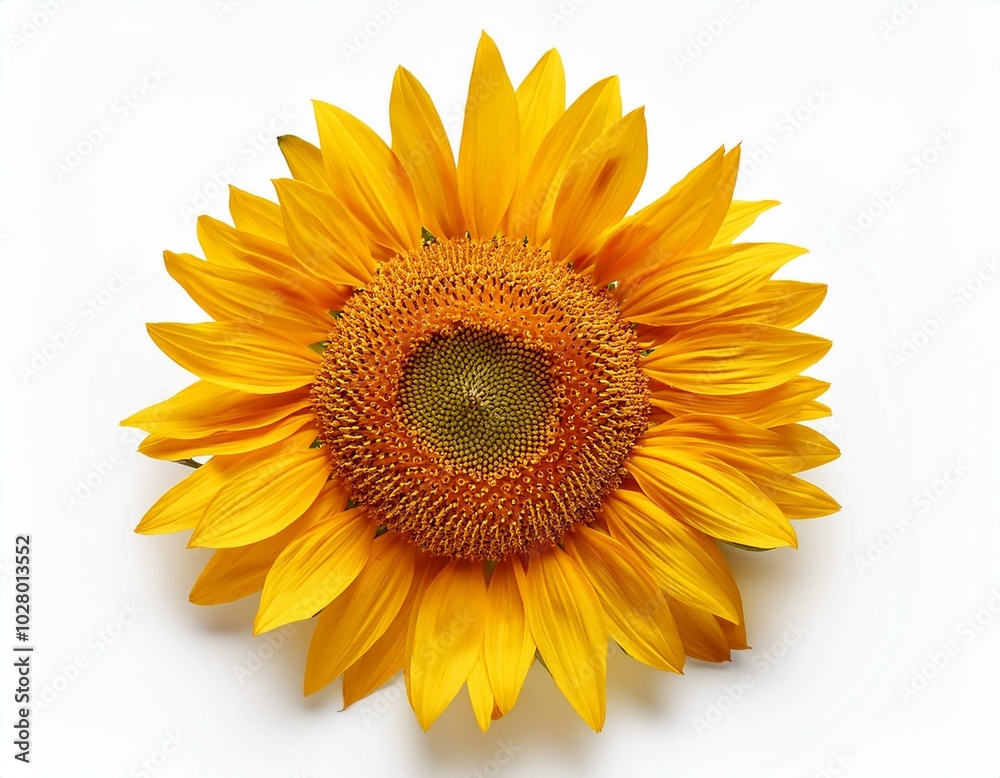 Fototapeta premium sunflower flowers isolated on white background yellow flower isolated photo summer flowers