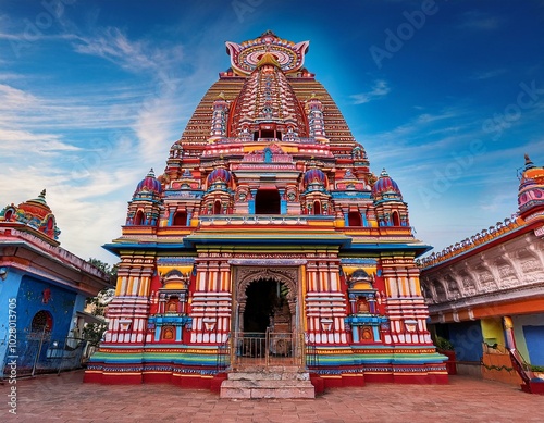 the colourful 14th century dewri mandir temple dedicated to durga the hindu mother goddess ranchi jharkhand india asia