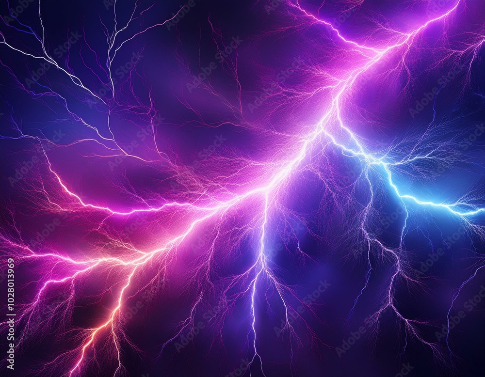 custom made wallpaper toronto digitalvibrant background with lightning bolts on violet colorful neon light electrical texture high energy voltage