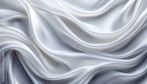 white luxurious background the fabric lies in soft waves chiffon translucent material top view pleats made of light fabric wedding backdrop