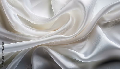 white luxurious background the fabric lies in soft waves chiffon translucent material top view pleats made of light fabric wedding backdrop