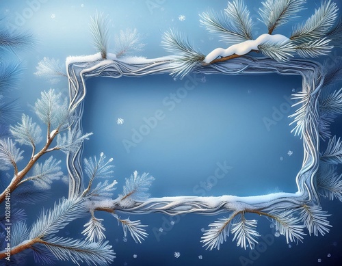 winter frozen tree branch photo frame s photoshop frame pine icy snow branch