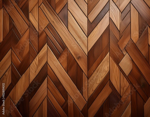 wooden parquet brown natural floor covering top view