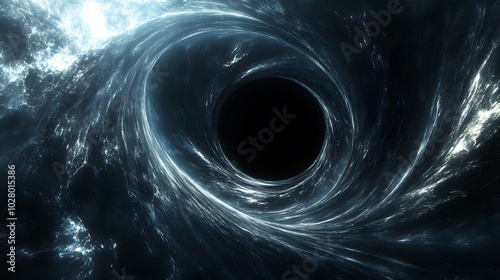 Black hole abstract pattern spiral.